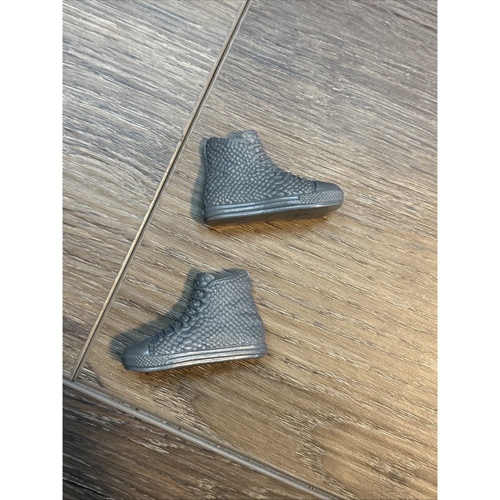 Ken Doll Gray Sneakers Shoes High Top Boots Mattel Barbie 15a